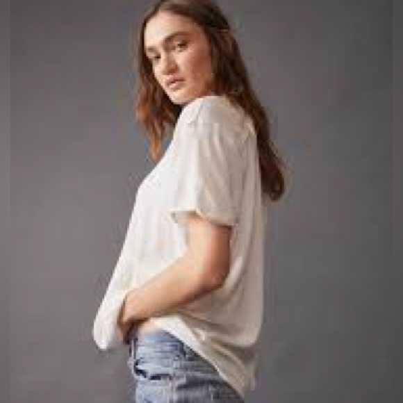 Free People BF Tee in the color Gardenia.  New with tags. - Picture 2 of 10